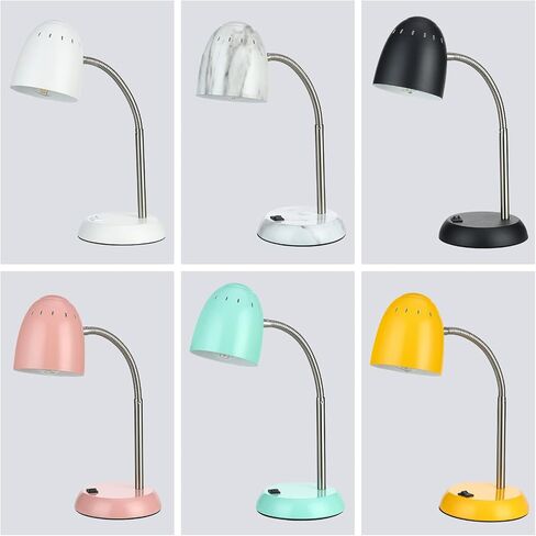 مصباح طاولة للعناية بالعين بتصميمات بسيطة للمنزل E26 Led برغي معدني أساسي مصباح مكتبي مع خرطوم مرن معقوفة للرقبة مصباح دراسة لغرفة النوم والمكتب وغرفة المعيشة ومفتاح تشغيل/إيقاف مريح (أخضر) in Saudi Arabia
