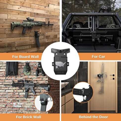 حامل جداري للمسدس، AR15 300 رطل من رف التوتر لبندقية 223/5.56 + حامل جداري لبندقية المجلة مع مادة PA قوية وصلبة للغاية in Saudi Arabia