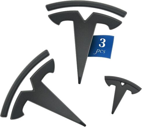 ملصق غطاء شعار Y للنموذج Y 3 قطع/مجموعة متوافقة مع ملحقات شعار Tesla Model Y (أسود مطفي) in Kuwait