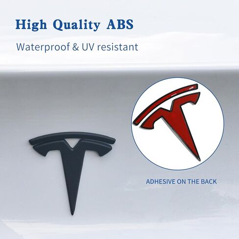 ملصق غطاء شعار Y للنموذج Y 3 قطع/مجموعة متوافقة مع ملحقات شعار Tesla Model Y (أسود مطفي) in Kuwait