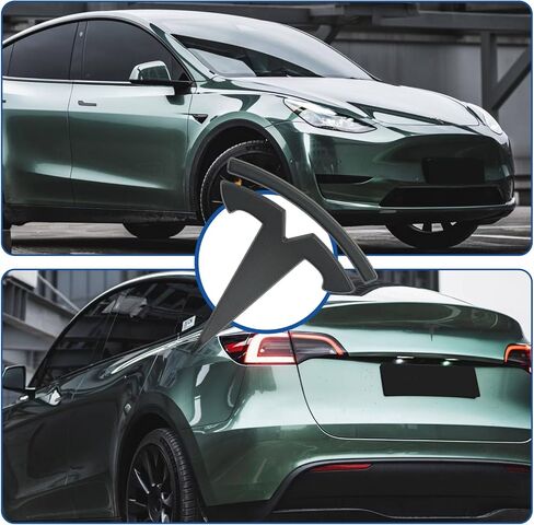 ملصق غطاء شعار Y للنموذج Y 3 قطع/مجموعة متوافقة مع ملحقات شعار Tesla Model Y (أسود مطفي) in Kuwait