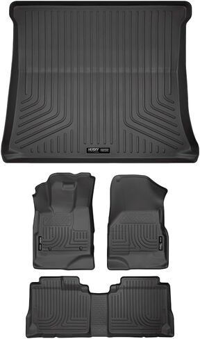Husky Liners Weatherbeater Floor Mats | Fits 2010-2017 Chevrolet Equinox & GMC Terrain | Front & 2nd Row, 3-pc Black - 98131 in Saudi Arabia
