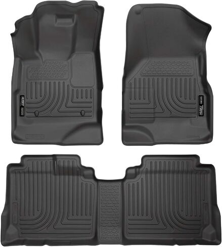 Husky Liners Weatherbeater Floor Mats | Fits 2010-2017 Chevrolet Equinox & GMC Terrain | Front & 2nd Row, 3-pc Black - 98131 in Saudi Arabia