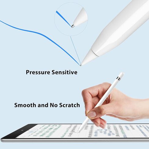 بدائل طرف قلم رصاص مطورة لقلم iPad Pro - عبوتان من سنان رفيعة مع تحكم دقيق، متوافقة مع قلم Apple الجيل الأول والثاني، أبيض in Saudi Arabia