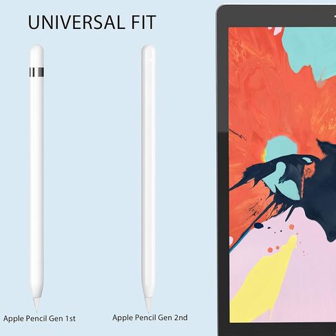 بدائل طرف قلم رصاص مطورة لقلم iPad Pro - عبوتان من سنان رفيعة مع تحكم دقيق، متوافقة مع قلم Apple الجيل الأول والثاني، أبيض in Saudi Arabia