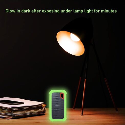 LEFXMOPHY Case Cover Replacement for SanDisk Extreme Portable New Generation SDSSDE61 500GB 1TB 2TB 4TB External SSD, E61 Soft Silicone Portective Skin Sleeve, Black in Saudi Arabia