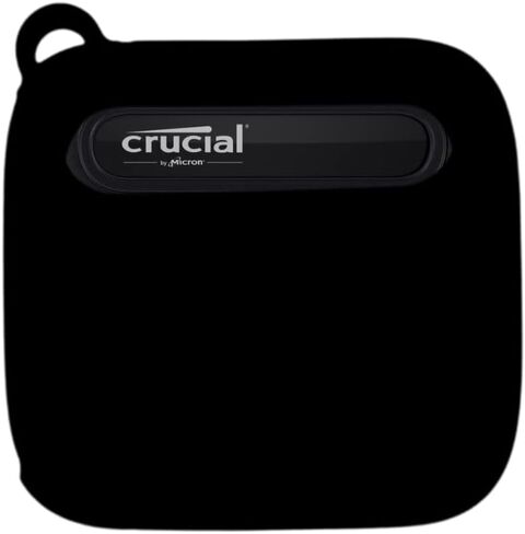 غطاء حماية من السيليكون لجهاز Crucial X6 Portable SSD/USB-C CT4000X6SSD9 - أسود in Kuwait