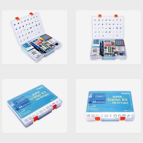 مجموعة أدوات التشغيل الأساسية للمكونات الإلكترونية المتوافقة مع Arduino، مع وحدة إمداد الطاقة، وأسلاك التوصيل، والمقاومات، وLED، ومقياس الجهد in Saudi Arabia