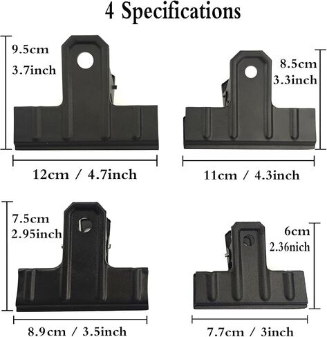 Locci Black Large Bull Clips,10 Pack Medium Binder Clips 3 Inch Drawing Board Clips,Big Clip for Food Bags,Art,Office and Home Kitchen (77 mm) in Saudi Arabia
