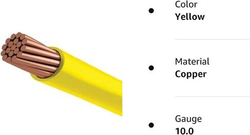 Pure Solid Bare Copper Grounding Wire, 10 AWG Core (#10 Gauge), THHN PVC Jacket, Made in USA, Satellite Antenna Electrical Surge Ground Protection Earth Wire (5 feet, Green) in Saudi Arabia