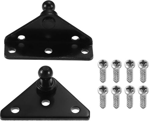 X AUTOHAUX 2 Set 10mm Ball Studs Mounting Brackets for Gas Strut Shock Spring Prop Lift Support with 8 Screws Angled Type Flat Type Black in Saudi Arabia