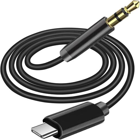 USB C to 3.5mm Audio Aux Jack Cable,[MFi Certified] Aux Cord for iPhone 15,Type C to 3.5mm Headphone Car Stereo Cord Compatible with iPhone15/15 Plus /15 Pro Max,iPad Pro to Car,Speakers(Black/3.3FT) in Saudi Arabia
