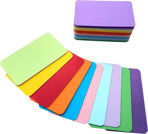 بطاقات عمل فارغة 10 ألوان متنوعة، بطاقة شكر هدية لصالح علامة ورقية، حرفية يدوية، ختم كتابة رسم، حزمة طلاء مكونة من 100 in Kuwait