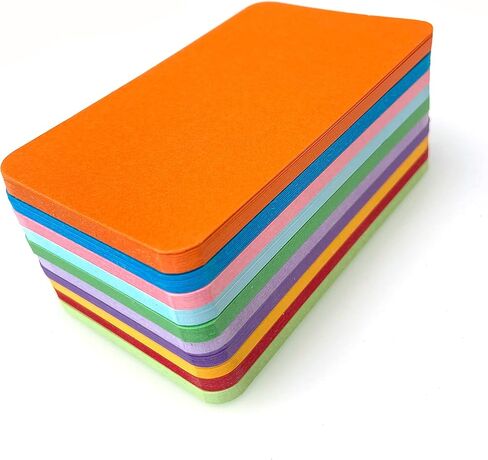 بطاقات عمل فارغة 10 ألوان متنوعة، بطاقة شكر هدية لصالح علامة ورقية، حرفية يدوية، ختم كتابة رسم، حزمة طلاء مكونة من 100 in Kuwait