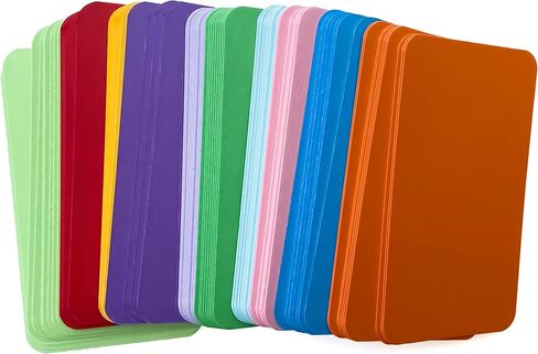 بطاقات عمل فارغة 10 ألوان متنوعة، بطاقة شكر هدية لصالح علامة ورقية، حرفية يدوية، ختم كتابة رسم، حزمة طلاء مكونة من 100 in Kuwait