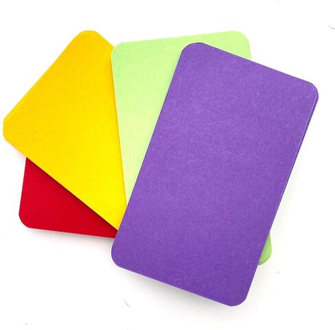 بطاقات عمل فارغة 10 ألوان متنوعة، بطاقة شكر هدية لصالح علامة ورقية، حرفية يدوية، ختم كتابة رسم، حزمة طلاء مكونة من 100 in Kuwait