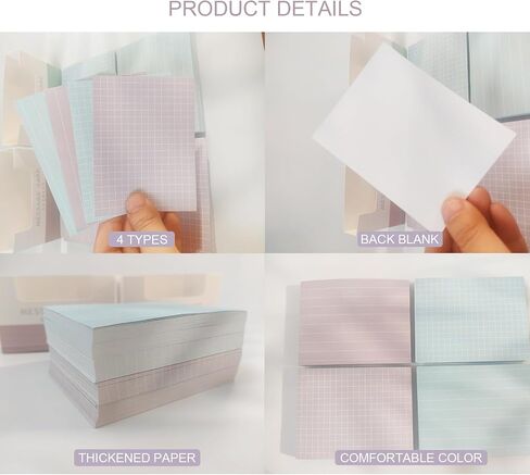 300pcs Index Cards for Studying, Both Horizontal Lines and Grids, Note Cards for Office and School (Blue and Purple) in Saudi Arabia