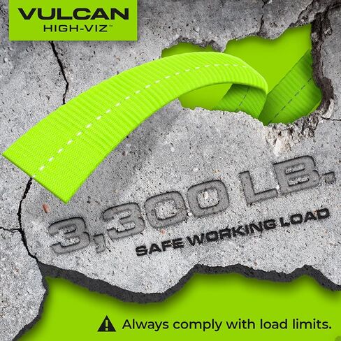 أشرطة VULCAN ذات الحلقة الناعمة - 1.6 بوصة × 17 بوصة - 3X أقوى من 1 بوصة - أخضر - (4) أشرطة تمديد دائرية - تُعلق على المقاود والدعامات والمحاور - للمركبات ATV، وUTVs، وعربات الثلج، والزلاجات النفاثة in Saudi Arabia