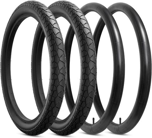 إطارات YUNSCM 26 بوصة للدراجة الإلكترونية 26x3.0/76-559 60TPI و26 بوصة صمام شريدر لأنابيب الدراجة مع شريطين حافة متوافق مع إطارات وأنابيب الدراجة الكهربائية 26 × 3.0 (YS-909) in Saudi Arabia
