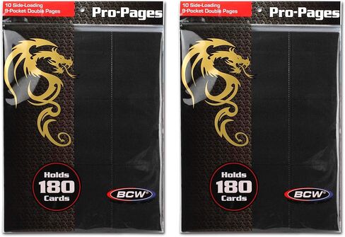 BCW Black Double-Sided 9-Pocket Pages Holder (20 Pack) in Saudi Arabia