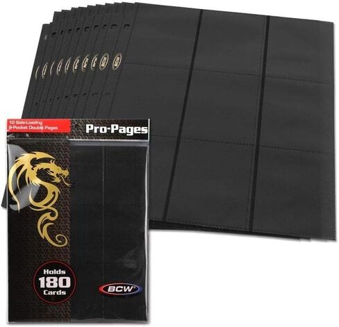 BCW Black Double-Sided 9-Pocket Pages Holder (20 Pack) in Saudi Arabia