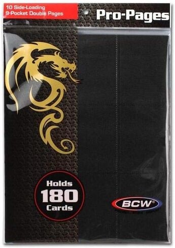 BCW Black Double-Sided 9-Pocket Pages Holder (20 Pack) in Saudi Arabia