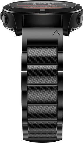 متوافق مع Fenix ​​6 Bands 22 مم من التيتانيوم سهل التركيب مع أشرطة بديلة مرصعة بألياف الكربون لـ Fenix ​​7/Fenix ​​6 Pro/Fenix ​​5/Fenix ​​5 Plus/Forerunner 935/945/Approach S60/S62، أسود in Kuwait