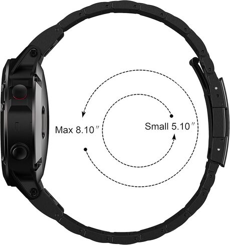 متوافق مع Fenix ​​6 Bands 22 مم من التيتانيوم سهل التركيب مع أشرطة بديلة مرصعة بألياف الكربون لـ Fenix ​​7/Fenix ​​6 Pro/Fenix ​​5/Fenix ​​5 Plus/Forerunner 935/945/Approach S60/S62، أسود in Kuwait