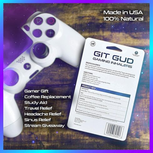 جهاز استنشاق بخار الألعاب من GIT GUD، 4 عبوات | الطاقة والتركيز من أجل الاستيقاظ الفوري | رائحة وأبخرة محفزة | علاج عطري قوي للأنف بزيت النعناع العطري | مساعد الحمضيات (الكرز والنعناع والليمون) in Saudi Arabia