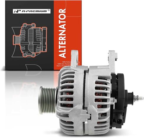 A-Premium Alternator Compatible with Dodge Ram 2500, Ram 4000 2006-2009, Ram 3500 2006-2007, L6 5.9L, 12V 136A Clockwise 8-Groove Clutch Pulley, Replace# 0124525105, 0124525154 in Saudi Arabia