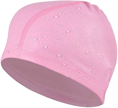 Swim Cap, Flexible Nylon Spandex Fabric Cotton PU Fiber Swimming Bathing Cap Hat for Men Women Kids Adults in Saudi Arabia