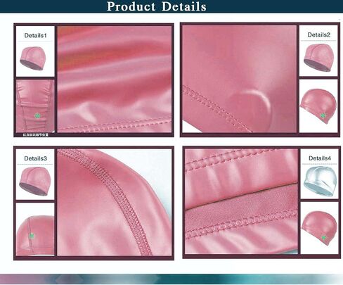 Swim Cap, Flexible Nylon Spandex Fabric Cotton PU Fiber Swimming Bathing Cap Hat for Men Women Kids Adults in Saudi Arabia