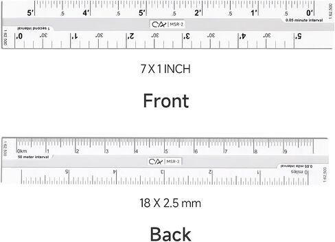Clear Scale Ruler Maptool 1:100,000 Scale Map Reading Professional Protractor Accurate Learning for Poltting Utm, USNG, Mgrs Coordinates in Saudi Arabia