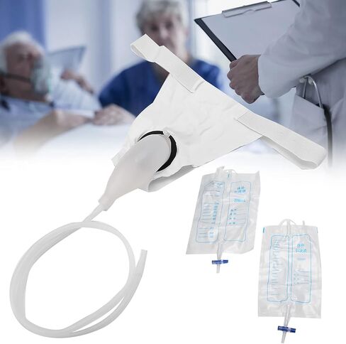 حقيبة جمع البول للرجال من Estink، قابلة لإعادة الاستخدام من السيليكون للرجال، أكياس قسطرة البول للرجال، حقيبة تصريف لجمع البول يمكن ارتداؤها للرجال المسنين والمرضى طريح الفراش in Kuwait