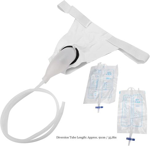 حقيبة جمع البول للرجال من Estink، قابلة لإعادة الاستخدام من السيليكون للرجال، أكياس قسطرة البول للرجال، حقيبة تصريف لجمع البول يمكن ارتداؤها للرجال المسنين والمرضى طريح الفراش in Kuwait