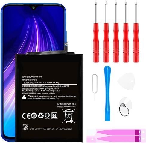 BN46 Battery,Higher Capacity Replacement Battery for Xiaomi Redmi Note 8 with Repair Tool Kit in Saudi Arabia