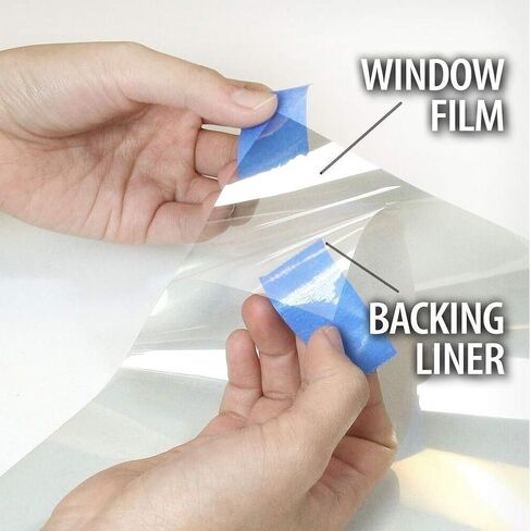 4mil Clear Security and Safety Window Film Shatterproof Glass Protective Vinyl Adhesive UV Blocking Explosion-Proof Tranparent Film, 17.7Inch x 78.7Inch in Saudi Arabia