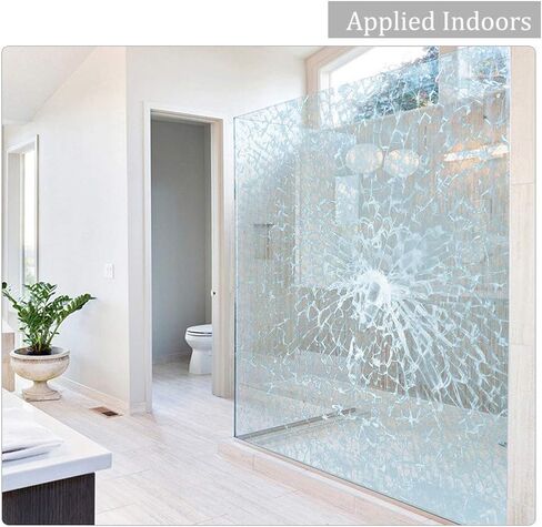 4mil Clear Security and Safety Window Film Shatterproof Glass Protective Vinyl Adhesive UV Blocking Explosion-Proof Tranparent Film, 17.7Inch x 78.7Inch in Saudi Arabia