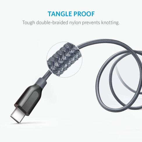 Anker USB C Cable, PowerLine+ USB-C to USB 3.0 cable (3ft), High Durability, for Samsung Galaxy Note 8, S8, S8+, S9, S10, Sony XZ, LG V20 G5 G6, HTC 10, Xiaomi 5 and More. Laptop in Saudi Arabia