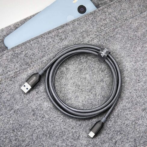 Anker USB C Cable, PowerLine+ USB-C to USB 3.0 cable (3ft), High Durability, for Samsung Galaxy Note 8, S8, S8+, S9, S10, Sony XZ, LG V20 G5 G6, HTC 10, Xiaomi 5 and More. Laptop in Saudi Arabia