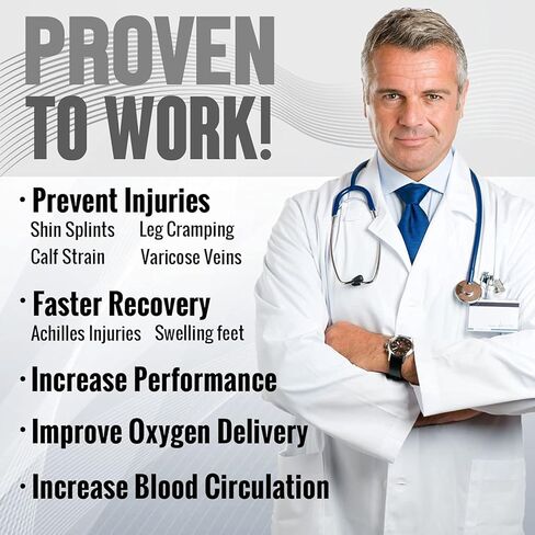 BLITZU 3 أزواج من الأكمام الضاغطة على الساق للنساء والرجال مقاس S-M، واحد عاري، واحد أسود، كم واحد أبيض، كم ضغط الساق لألم الساق وجبائر الساق. جوارب ضغط بدون قدم. in Kuwait