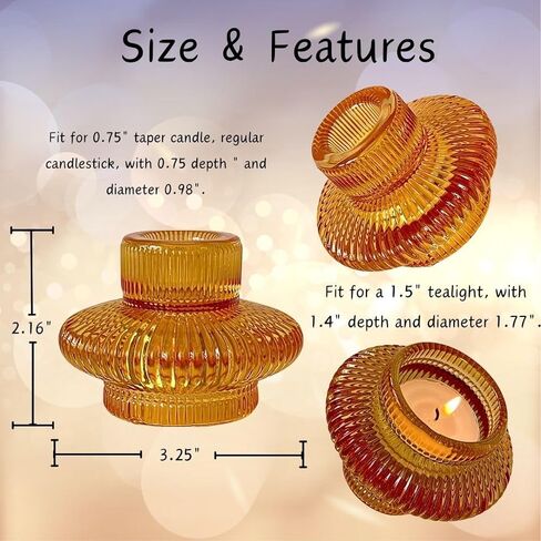 حاملات شمعدان زجاجية مستدقة 6pk- حوامل شموع تيلايت تصميم عتيق ديكور عقلي بوهو قطع مركزية للطاولة لحفلات الزفاف وأعياد الميلاد وحفلات العشاء (6 قطع × أخضر) in Kuwait