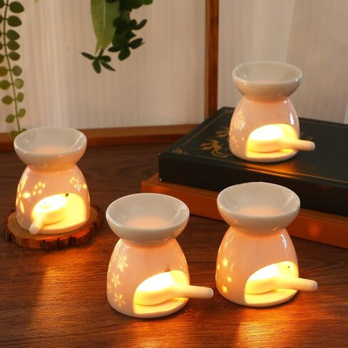 12 قطعة من موقد الزيت العطري السيراميكي لتدفئة الشمع، موزع زيت السيراميك، شمعة حامل شمع العلاج العطري، حامل شموع للعلاج المنزلي، ديكور غرفة النوم، هدية الكريسماس in Kuwait