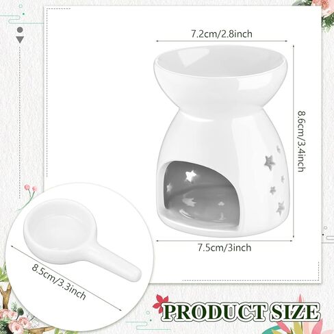 12 قطعة من موقد الزيت العطري السيراميكي لتدفئة الشمع، موزع زيت السيراميك، شمعة حامل شمع العلاج العطري، حامل شموع للعلاج المنزلي، ديكور غرفة النوم، هدية الكريسماس in Kuwait