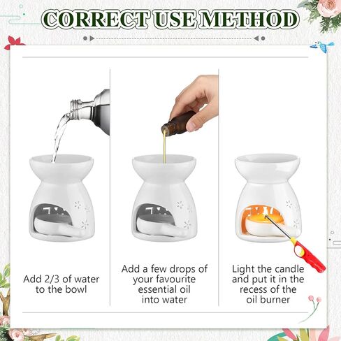 12 قطعة من موقد الزيت العطري السيراميكي لتدفئة الشمع، موزع زيت السيراميك، شمعة حامل شمع العلاج العطري، حامل شموع للعلاج المنزلي، ديكور غرفة النوم، هدية الكريسماس in Kuwait