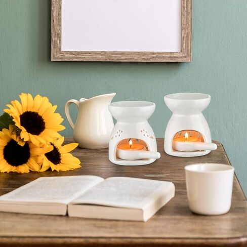 12 قطعة من موقد الزيت العطري السيراميكي لتدفئة الشمع، موزع زيت السيراميك، شمعة حامل شمع العلاج العطري، حامل شموع للعلاج المنزلي، ديكور غرفة النوم، هدية الكريسماس in Kuwait