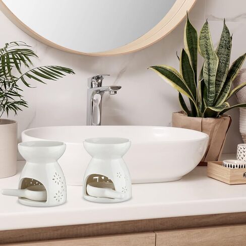 12 قطعة من موقد الزيت العطري السيراميكي لتدفئة الشمع، موزع زيت السيراميك، شمعة حامل شمع العلاج العطري، حامل شموع للعلاج المنزلي، ديكور غرفة النوم، هدية الكريسماس in Kuwait