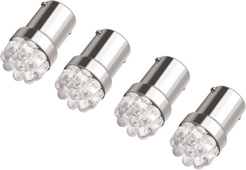 لمبة بديلة LED بحرية 90 لمبة 1004 لمبات إضاءة للقارب BA15D لمبة LED لأضواء ملاحة القوارب، أضواء مرساة للقارب، أضواء على سطح السفينة، أضواء القوس الخفيفة، تيار مستمر 12 فولت، 4 قطع in Saudi Arabia