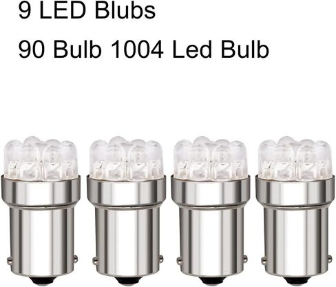 لمبة بديلة LED بحرية 90 لمبة 1004 لمبات إضاءة للقارب BA15D لمبة LED لأضواء ملاحة القوارب، أضواء مرساة للقارب، أضواء على سطح السفينة، أضواء القوس الخفيفة، تيار مستمر 12 فولت، 4 قطع in Saudi Arabia