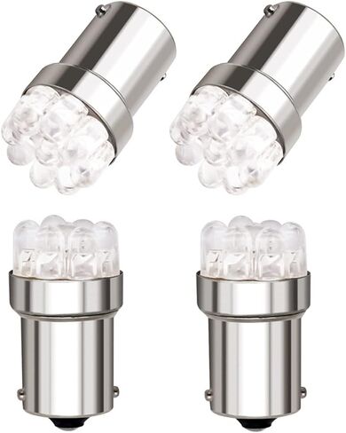 لمبة بديلة LED بحرية 90 لمبة 1004 لمبات إضاءة للقارب BA15D لمبة LED لأضواء ملاحة القوارب، أضواء مرساة للقارب، أضواء على سطح السفينة، أضواء القوس الخفيفة، تيار مستمر 12 فولت، 4 قطع in Saudi Arabia